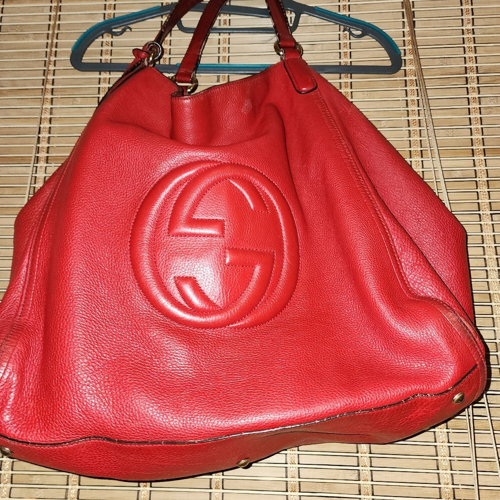 Gucci Red Soho Tote Bag - Series number 282308 002123